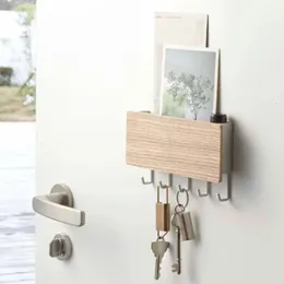 Chave cabide decoração simples pequenos ganchos de parede economia de espaço fácil instalar porta de casa volta rack de armazenamento titular imagem organizador prateleira sw 240305