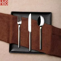 Control Huohou Stainless Steel Steak Knives Spoon Fork Tableware Quality Highgrade Dinner Dinnerware Household Cutlery Set