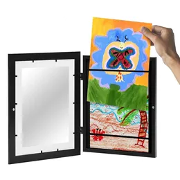 Cornici artistiche per bambini Frontale magnetico aperto modificabile Cornice per bambini per poster Po Disegno Dipinti Immagini Display Home Decor 240305