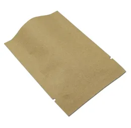 69CM 200pcs Lot Brown Open Top Kraft Paper Aluminum Foil Package Bag Food Candy Nuts Heat Seal Storage Mylar Packing Pouch H jlld1659959