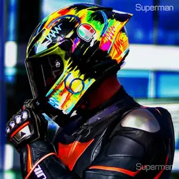 Rosto cheio capacete da motocicleta pista gp rr teste de inverno 2019 viseira anti-nevoeiro homem equitação carro motocross corrida capacete de moto