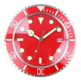 Wanduhren Super Stille Luxus Uhr Metall Modernes Design großer Uhr Home Edelstahl Luminous Das Datum funktioniert dro dh2kj Q240509