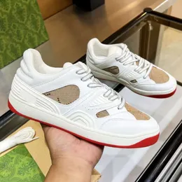 New Mens Basketball Shoes Leather Trainers Low Sneakers Designer Womens White Perforated Fabric Casual Shoes Outdoors Sport Shoe Size 35-46 With Box 529