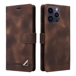 حالات الهاتف لـ iPhone 15 14 13 12 11 Mini Plus Max X XR XS 8 7 Wallet Leather Case Stand Retro Cover Stand