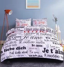 100 språk jag älskar dig sängkläder set sovrum dekor polyester textilier 23 st inkluderar lakanduvet coverpillowcase6533413