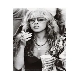 Stevie Nicks Poster in bianco e nero dipinto Stampa Home Decor incorniciato o senza cornice Popaper Material185V