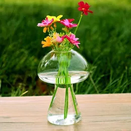 Svampformad glasvas glas terrarium flaskbehållare blomma hem bord dekor modern stil ornament 6 stycke204s
