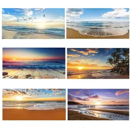 Moderne Meer Welle Strand Sonnenuntergang Leinwand Malerei Natur Seascape Poster und Drucke Wand Kunst Bilder für Wohnzimmer Dekoration248z