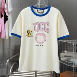 Męskie koszulki projektant Gu Gujia poprawna wersja 24s Nowa klasyczna litera z krótkim rękawem Little Flying Dragon T-shirt unisex o419