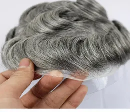 100 Pure Human Hair Men039s Toupee Size 810 inches Thin Skin Around Wig For Men in the stock1688526