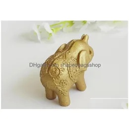 Andra evenemangsfest levererar 100st guld Lucky Elephant Place Card Holders/PO Holder Bridal Shower Favors and Gift Drop Delivery Home Ga Dhoux
