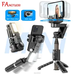 FANGTUOSI 2024 Gimbal Stabilizer Desktop Following Shooting Mode Selfie Stick Monopod With Bluetooth Shutter For Smartphone 240306