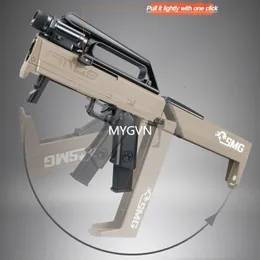 FMG 9 Folding Submachine Gun Toy Soft Bullet Blaster Manual Shounter Launcher For Adults Boys Children Outdoor 001