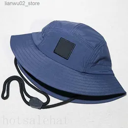 Breda breim hattar hinksportdesigner hattar bred grim hink hatt för man utomhus vikbar fiskare casquette luxe sunhat vandring klättring jakt q240312