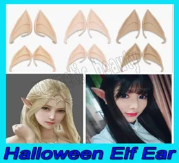Ear Makeup Elf Ear Halloween Fairy Cosplay Accessores Vampire Party Mask för LaTex Soft False Ear 6 Colors 10cm och 12cm1810735