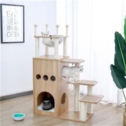 Cat Tırmanış Aktivite Ağacı Kazanı Kitty Tower Mobilya Pet Play House273c