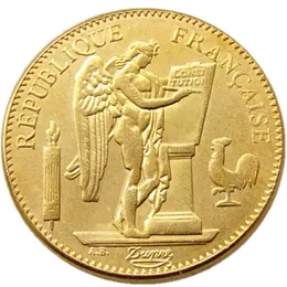 Frankreich 1878-1904 6 Stück Datum für ausgewählte 50 Francs vergoldet Bastelkopie Dekorieren Münzornamente Replikmünzen Heimdekoration acce278P