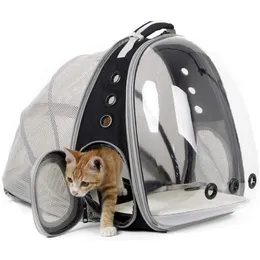 Rozszerzalne nośniki dla kotów plecakowe Kapsuła przestrzenna Przezroczysta bąbelek przenośny nośnik QET dla małych psów turystyka podróżna plecak L290K