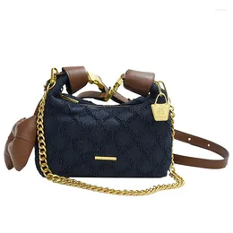 Sacos de noite 2024 moda denim bolsa de canto para mulheres de alta qualidade ombro luxo corrente crossbody bolsas e bolsas