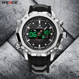 Weide Military Quartz Digital Auto Date Men Sport Watch Clock Silicone Strap Wristwatch lelogio masculino montres hommes ellojes249q