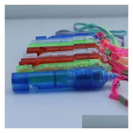 노이즈 메이커 Colorf Luminous Whistle Led 플래싱 장난감 축제 및 파티 참신 아이템 도매 WEN4483 드롭 배달 홈 정원 FES DHCI1