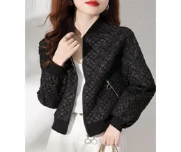 Women039S Jackets Baseball Jacket Women Spring Autumn Coat مقصوفة أعلى مصمم أزياء كوريًا فضفاضًا على أزياء الشارع