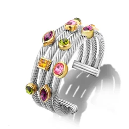 UNY браслет с несколькими витыми проводами, винтажные модные браслеты, бесплатная доставка, уникальный дизайнерский бренд, рождественские браслеты-манжеты 240228