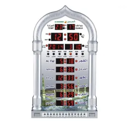 مسجد عازان التقويم المسلمين صلاة الحائط المنبه LCD العرض الرقمي على ساعة الحائط ديكور المنزل الديكور الكوارتز HOTERGLASS1285N