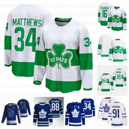 Tyler Bertuzzi 2024 St. Pats Patricks Day Maple Leafs Jerseys Auston Matthews Mitchell Marner Max Domi John Tavares Toronto Ryan Reaves John Klingberg Toronto