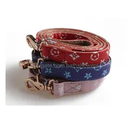 Collari per cani Guinzagli Collari per cani Guinzagli Dhs Collare di design di lusso Modello Pu Pelle Animali domestici Marchio regolabile Gatto Personalità all'aperto Dhnm2