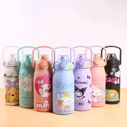 Kuromi Thermos Water BottleアニメKawaii私のメロディー学生ポータブルWacuum Flask断熱ウォーターカップKidギフト