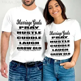 Kvinnors t-shirt matchande kläder för par skjorta roliga brev par gåva t-shirts par månskjorta kvinnor män korta slevers tee l24312