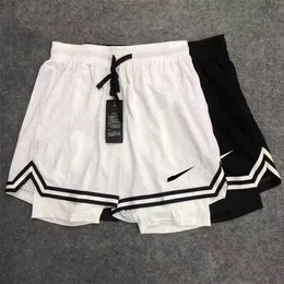 Shorts basketboll Men American Short Summer Fake Two-Piece Double-Lay Quick-Torking Breatble Training Three Points Basketballs Shorts