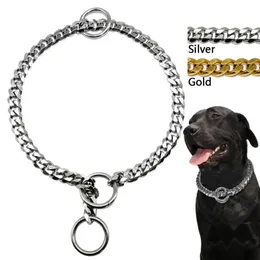 Köpek yaka tasma çapı köpek boğulma zincirini cezalandıran, güçlü gümüş altın krom çelik metal eğitim 45c jllszd218a