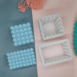 Hantverksverktyg 3D oregelbunden bubbla roman stil silikon ljus mögel kolonn kuboid gör vax gips konstverk kub uv epoxy harts tvål255k
