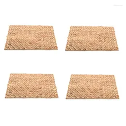 Tapetes de mesa at14 tecido placemat água jacinto resistente ao calor retangular rattan esteira para cozinha festa decoração casamento etc