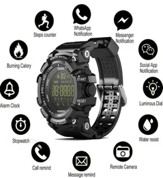 EX16 Smart Watch Bluetooth Wasserdicht IP67 Smart Armbanduhr Relogios Schrittzähler Stoppuhr Sport Armband Für iPhone Android Telefon W6554780