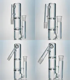 Disco coletor de cinzas de turbina dupla Perc Glass Ashcatchers Clear Ashcatcher 45 90 Graus 14mm 18mm Ash Catchers Acessórios para fumar AS7431741