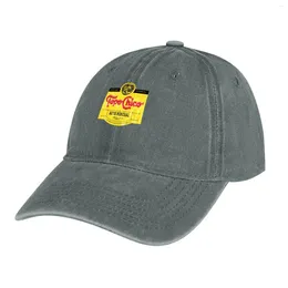 Berets Topo Chico Agua Mineral Worn and Gashed Logo (Waterling Water) Cowboy Hat Golf Man Hors