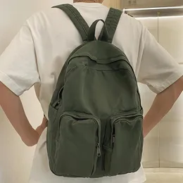 Школьные сумки, зеленый дорожный рюкзак для влюбленных, большая вместимость, несколько карманов, студенческая сумка, сердечки, унисекс, холст, портативный рюкзак для ноутбука