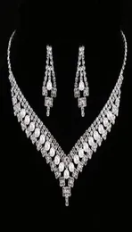 FEIS Luxus-Diamantimitationsperle, mehrschichtig, ausgehöhlt, Brautmode-Accessoires, Hochzeit, Halskette und Ohrringe, Set50609083254975