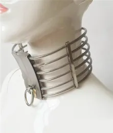 Prodotti per mobili per il sesso Collana unisex in filo di acciaio inossidabile Collo ad anello Collare Restrizioni Postura Bondage Blocco BDSM Giochi sessuali Giocattolo Prodotto3264331