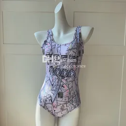 Şık One Piece Mayo Seksi Kadın Bikini Setleri Mayo Vintage Baskılı Mayolar Yaz Plajı Giyim Yüzme