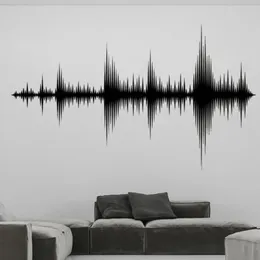 Wall Stickers Audio Wave Decals Sound Removable Recording Studio Music Producer Room Decoration Bedroom Wallpaper DW6747245A