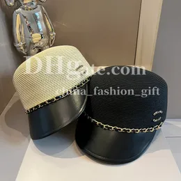 Designer Casquette Hat Luxury Chain Hat Baseball Cap Summer Sun Shading Straw Hat Fashionable Street Hats for Women