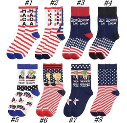 Adult President Middle MAGA Trump Letter Stockings Striped Stars US Flag Knit Sports Socks Stockings Hip Hop MAGA Sock ZZA2267 50P4297837