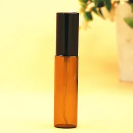 50st/parti 10 ml Mini Amber Glass Bottle Spray Atomizer Parfymflaska tom Parfum Prov Tralve Bottle Civils Tveim