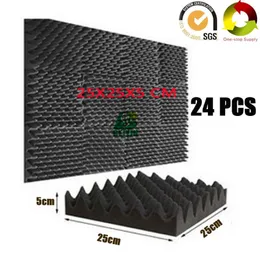 24 Pack Fireproof Crate Crate Acoustic Foam Board Studio Dźwięk Oczyszczanie dźwięku panele Pro Audio Wyposażenie izolacja dźwiękowa Spong207W