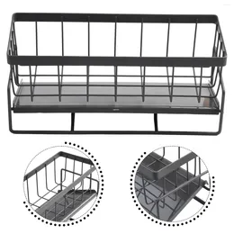 Kitchen Storage Sponge Frame Holder Drain Tray High Quality Rack With Rag Pole Organization Racks