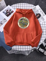 Kvinnors hoodies psykedelisk forskning volontär färgglada retro tryck kvinna hoody axel droppstil toppar gata cool pullover hoodie för
